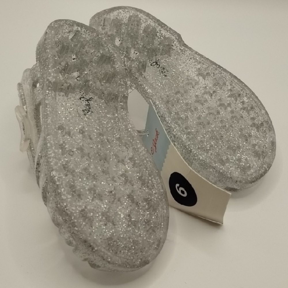 Cat & Jack Glitter Jelly Sandals - Silver - Picture 6 of 6